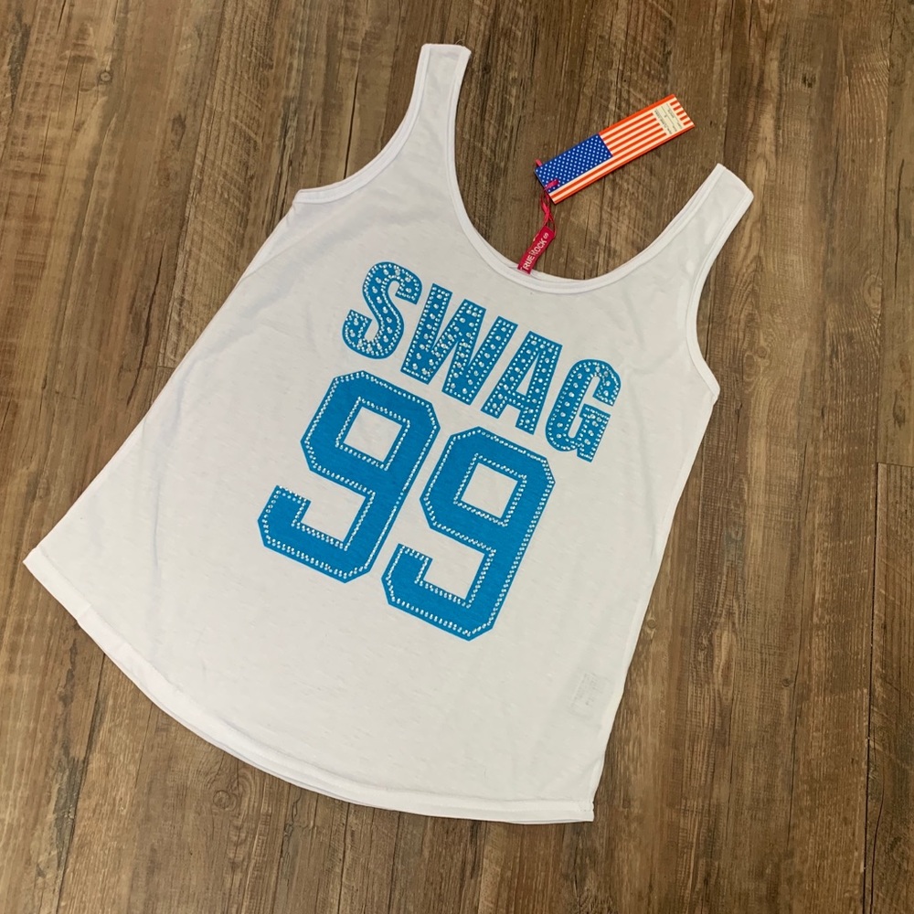 Junior’s Rhinestone Graphic Tank